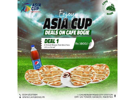 Cafe Bogie Asia Cup Deal 1 For Rs.1800/-